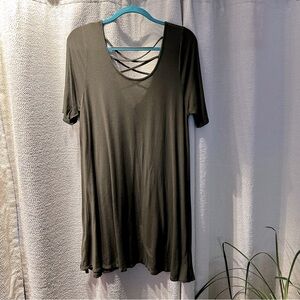 Bundle 4 for $10!!! 2X Heart & Hips Olive Green Mini Dress